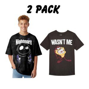 2 Pack Tasmanian Devil and Nightmare Before Christmas Graphic Tee